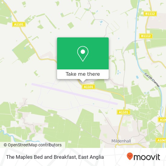The Maples Bed and Breakfast, 7 St John's Street Beck Row Bury St Edmunds IP28 8AA map