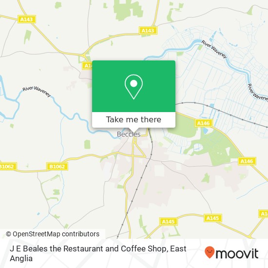 J E Beales the Restaurant and Coffee Shop, 22 Smallgate Beccles Beccles NR34 9AD map