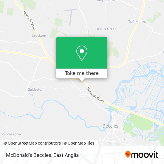 McDonald's Beccles map