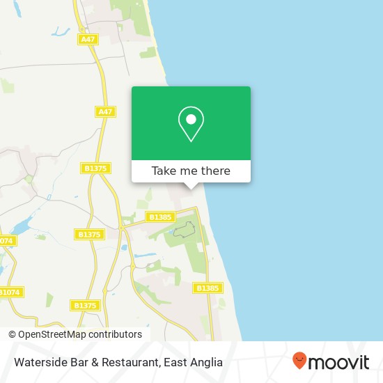 Waterside Bar & Restaurant, The Street Corton Lowestoft NR32 5 map