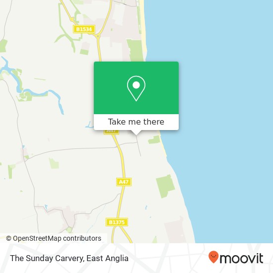 The Sunday Carvery, Coast Road Hopton Great Yarmouth NR31 9 map