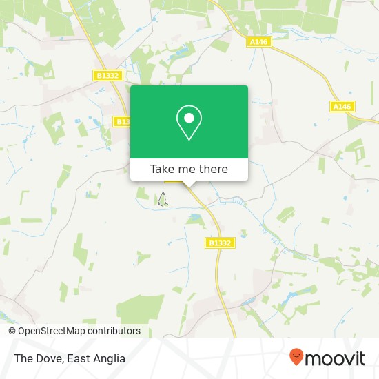 The Dove, Bungay Road Poringland Norwich NR14 7 map