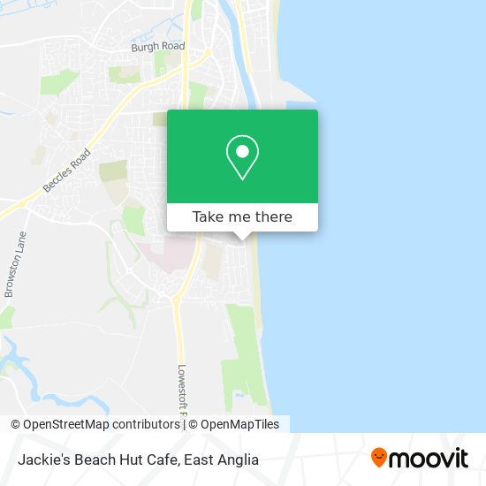 Jackie's Beach Hut Cafe map