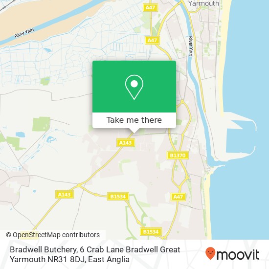 Bradwell Butchery, 6 Crab Lane Bradwell Great Yarmouth NR31 8DJ map