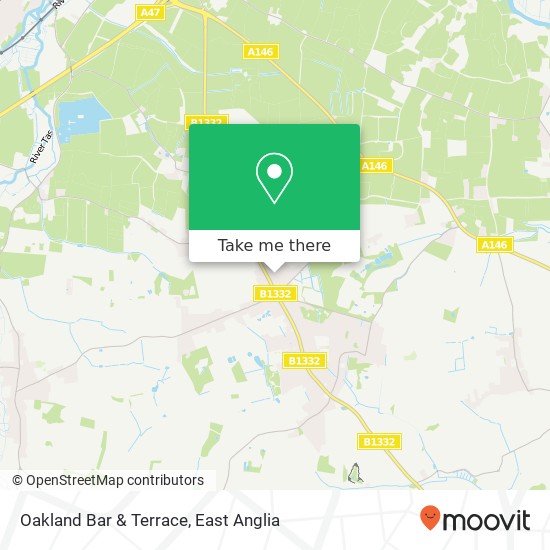 Oakland Bar & Terrace, Oaklands Poringland Norwich NR14 7 map