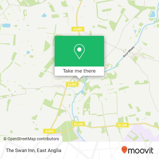 The Swan Inn, A1065 Hilborough Thetford IP26 5 map