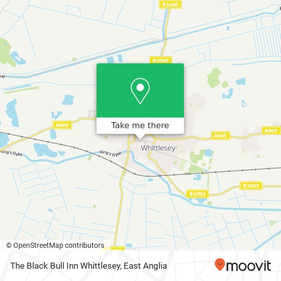 The Black Bull Inn Whittlesey map