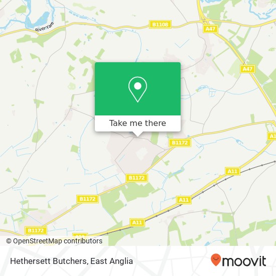 Hethersett Butchers, 35 Great Melton Road Hethersett Norwich NR9 3 map