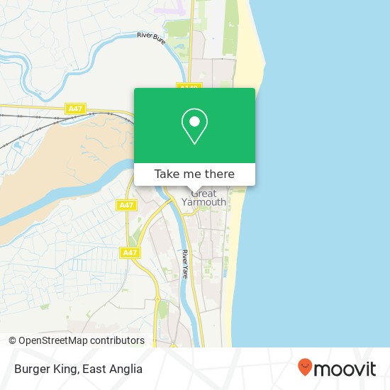 Burger King, Regent Boulevard Great Yarmouth Great Yarmouth NR30 2 map