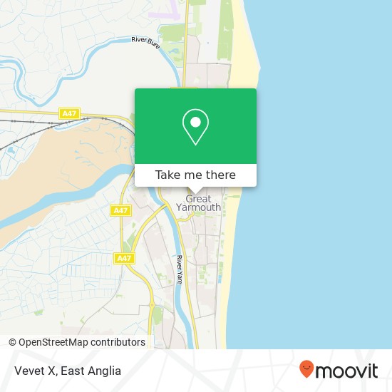 Vevet X, South Market Road Great Yarmouth Great Yarmouth NR30 2BQ map