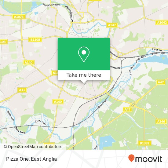 Pizza One, 5 St Johns Close Norwich Norwich NR1 2AD map
