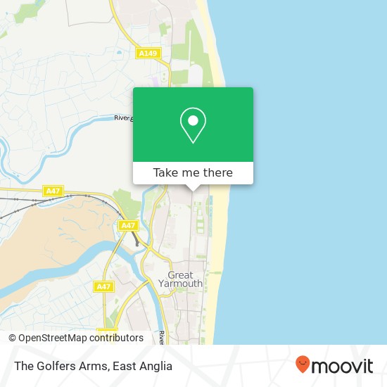 The Golfers Arms map