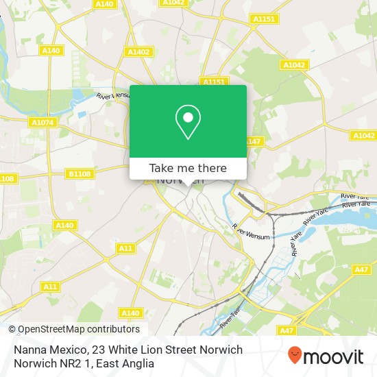 Nanna Mexico, 23 White Lion Street Norwich Norwich NR2 1 map