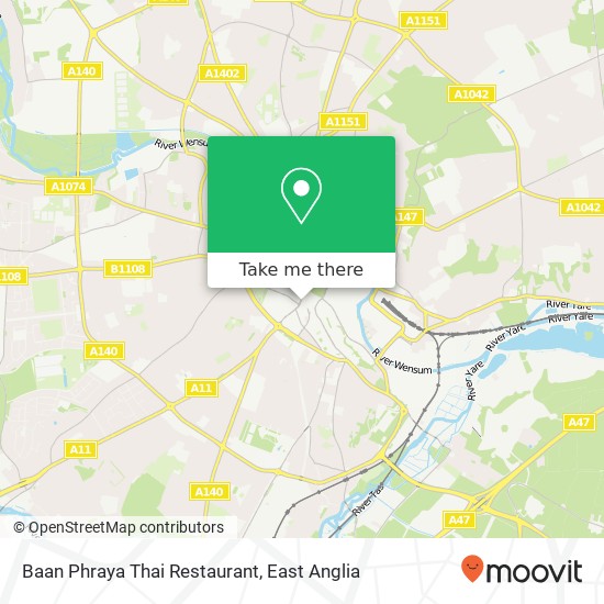 Baan Phraya Thai Restaurant, Orford Yard Norwich Norwich NR1 3QF map