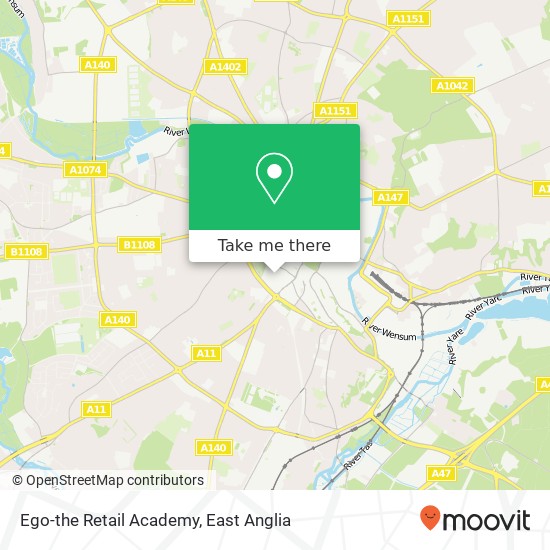 Ego-the Retail Academy, Chantry Road Norwich Norwich NR2 1 map