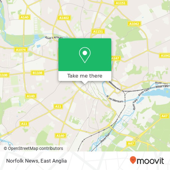 Norfolk News, 3 Surrey Street Norwich Norwich NR1 3NW map
