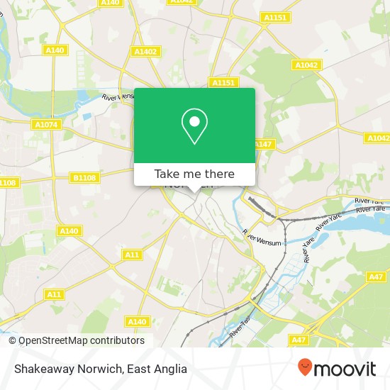 Shakeaway Norwich, Orford Place Norwich Norwich NR1 3RU map