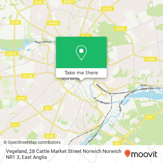 Vegeland, 28 Cattle Market Street Norwich Norwich NR1 3 map