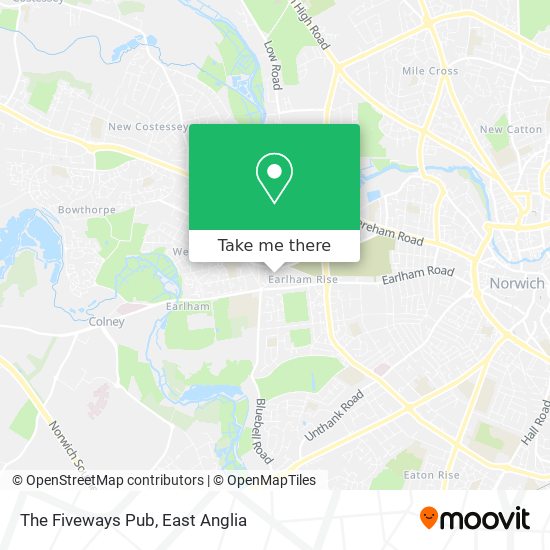The Fiveways Pub map