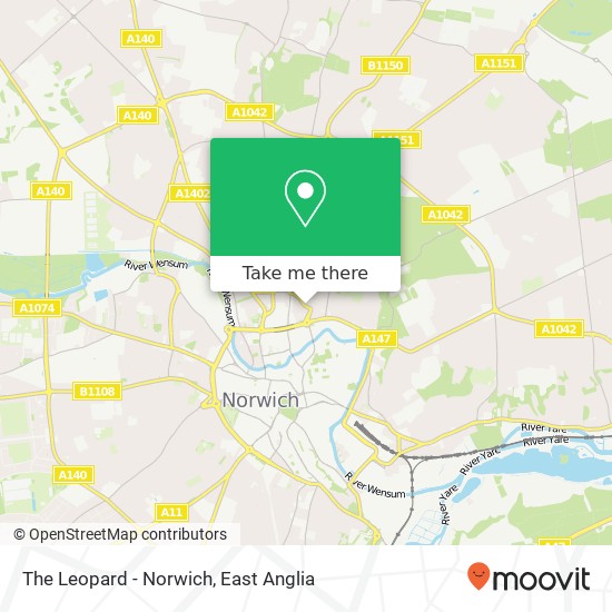 The Leopard - Norwich map