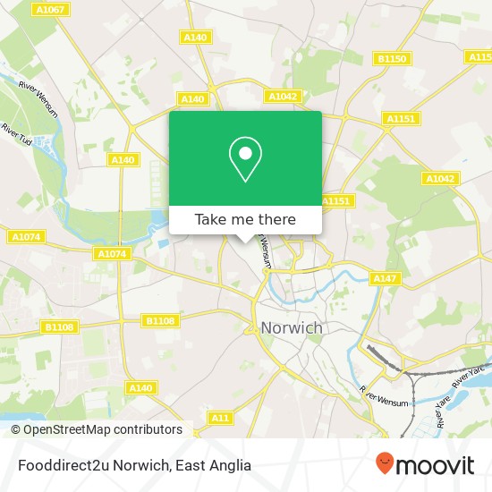 Fooddirect2u Norwich, Kingsway Norwich Norwich NR2 4UE map