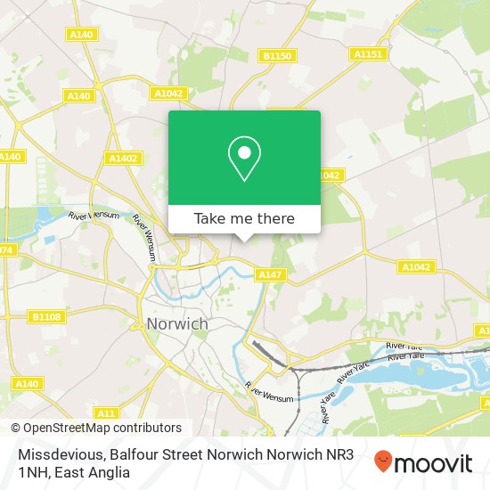 Missdevious, Balfour Street Norwich Norwich NR3 1NH map