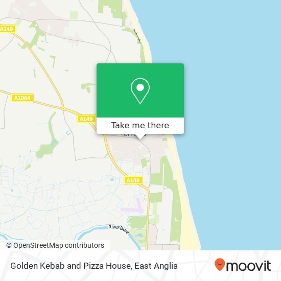 Golden Kebab and Pizza House, 70 High Street Caister on Sea Great Yarmouth NR30 5 map