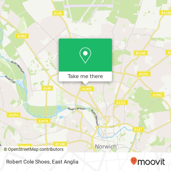 Robert Cole Shoes, 284 Aylsham Road Norwich Norwich NR3 2RG map