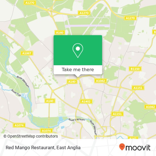 Red Mango Restaurant, Hellesdon Norwich NR6 5 map