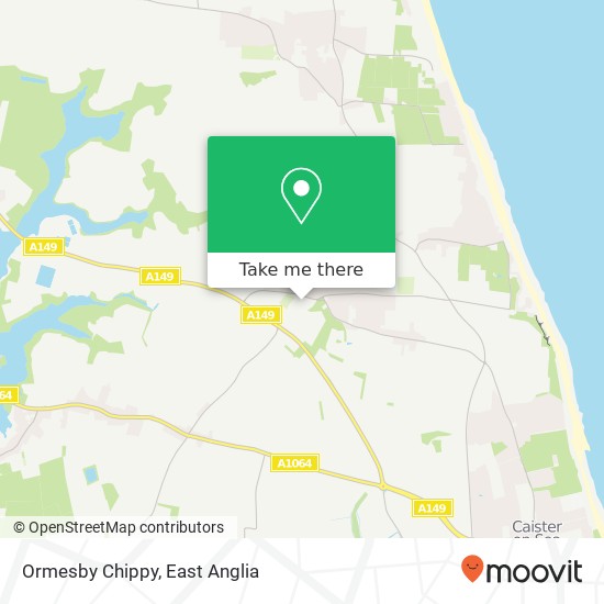 Ormesby Chippy, Ormesby Great Yarmouth NR29 3 map