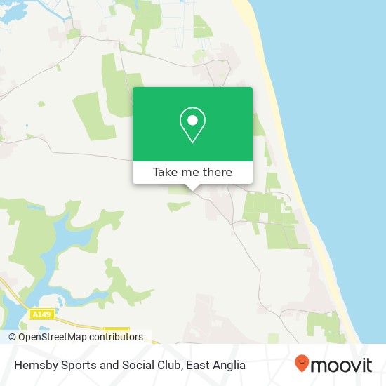 Hemsby Sports and Social Club map