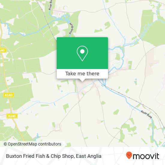 Buxton Fried Fish & Chip Shop, Crown Road Buxton Norwich NR10 5 map