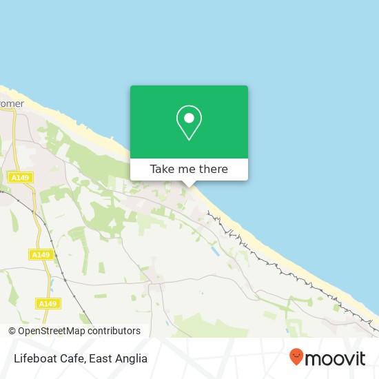 Lifeboat Cafe, Promenade Overstrand Cromer NR27 0 United Kingdom map