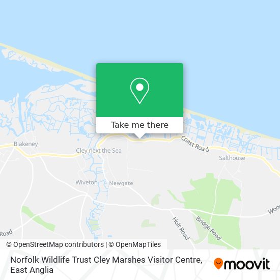 Norfolk Wildlife Trust Cley Marshes Visitor Centre map