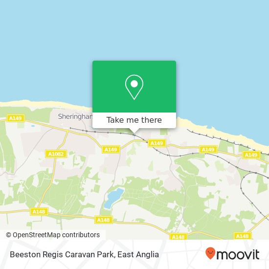 Beeston Regis Caravan Park map