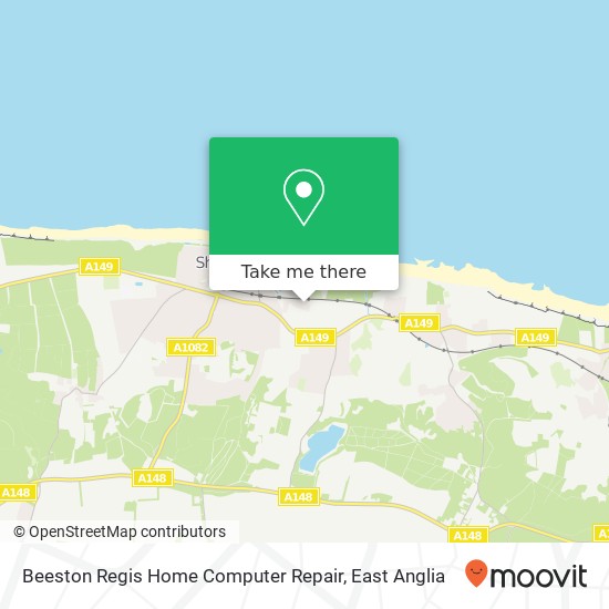 Beeston Regis Home Computer Repair map