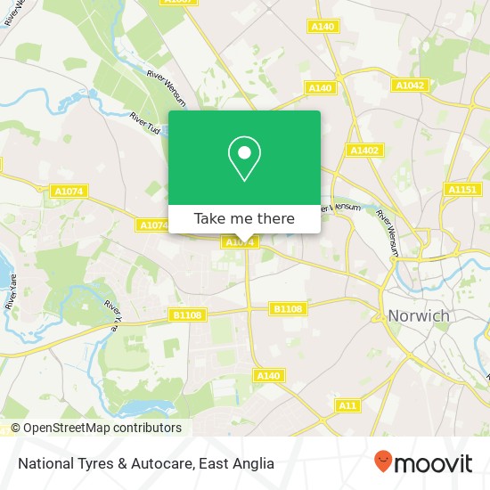 National Tyres & Autocare map