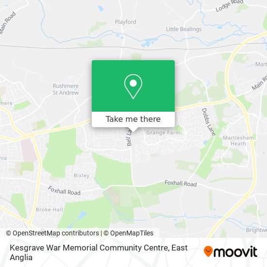 Kesgrave War Memorial Community Centre map