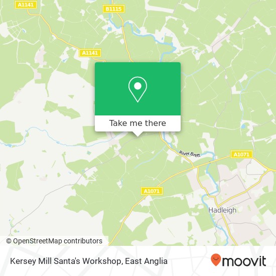 Kersey Mill Santa's Workshop map