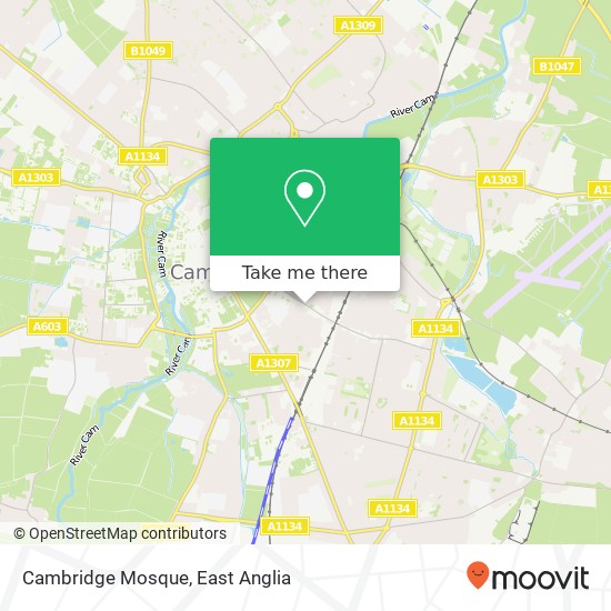 Cambridge Mosque map