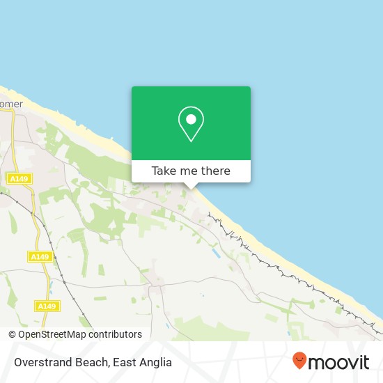Overstrand Beach map
