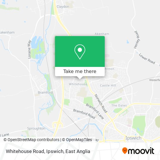 Whitehouse Road, Ipswich map