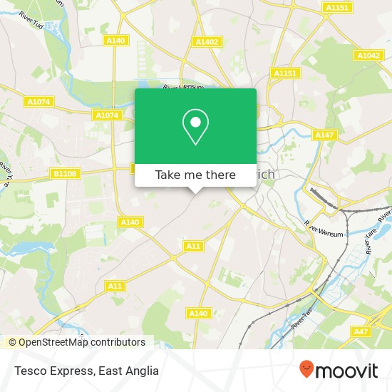 Tesco Express, Essex Street Norwich Norwich NR2 2 map