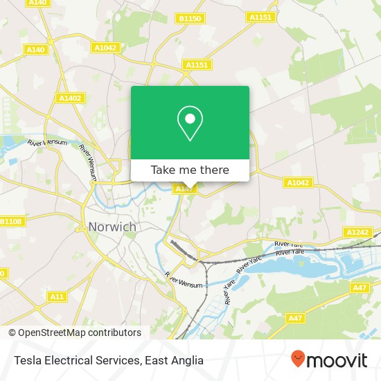 Tesla Electrical Services map