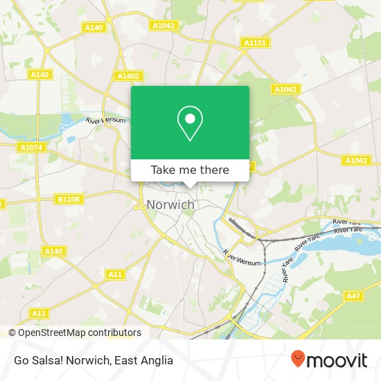 Go Salsa! Norwich map
