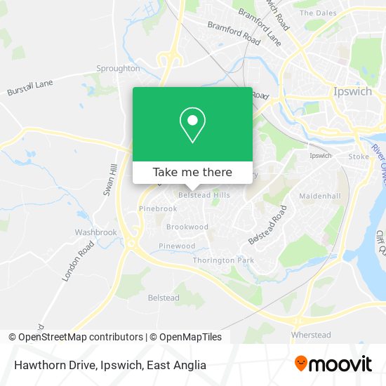 Hawthorn Drive, Ipswich map