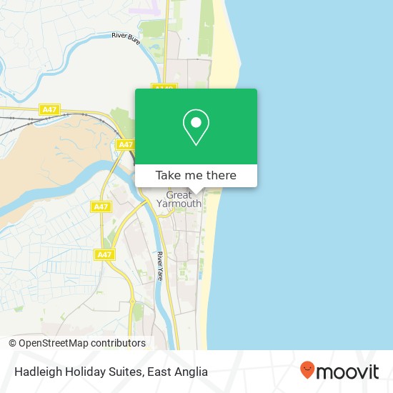 Hadleigh Holiday Suites map