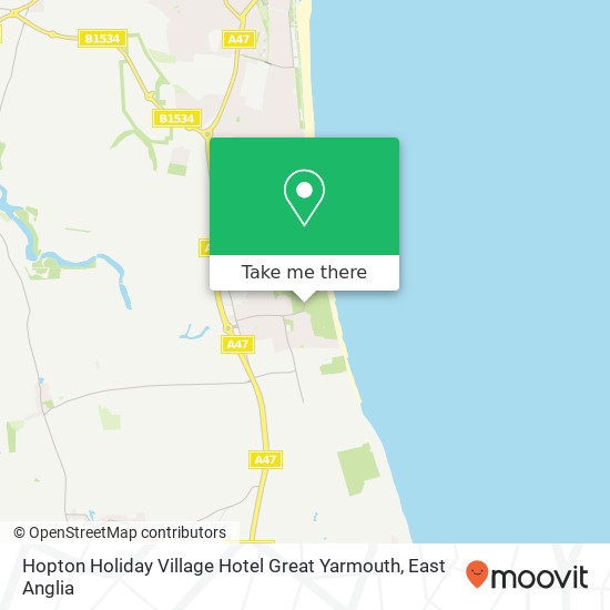 Hopton Holiday Village Hotel Great Yarmouth map