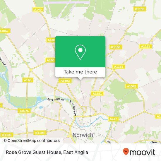 Rose Grove Guest House map