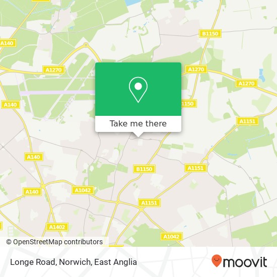 Longe Road, Norwich map